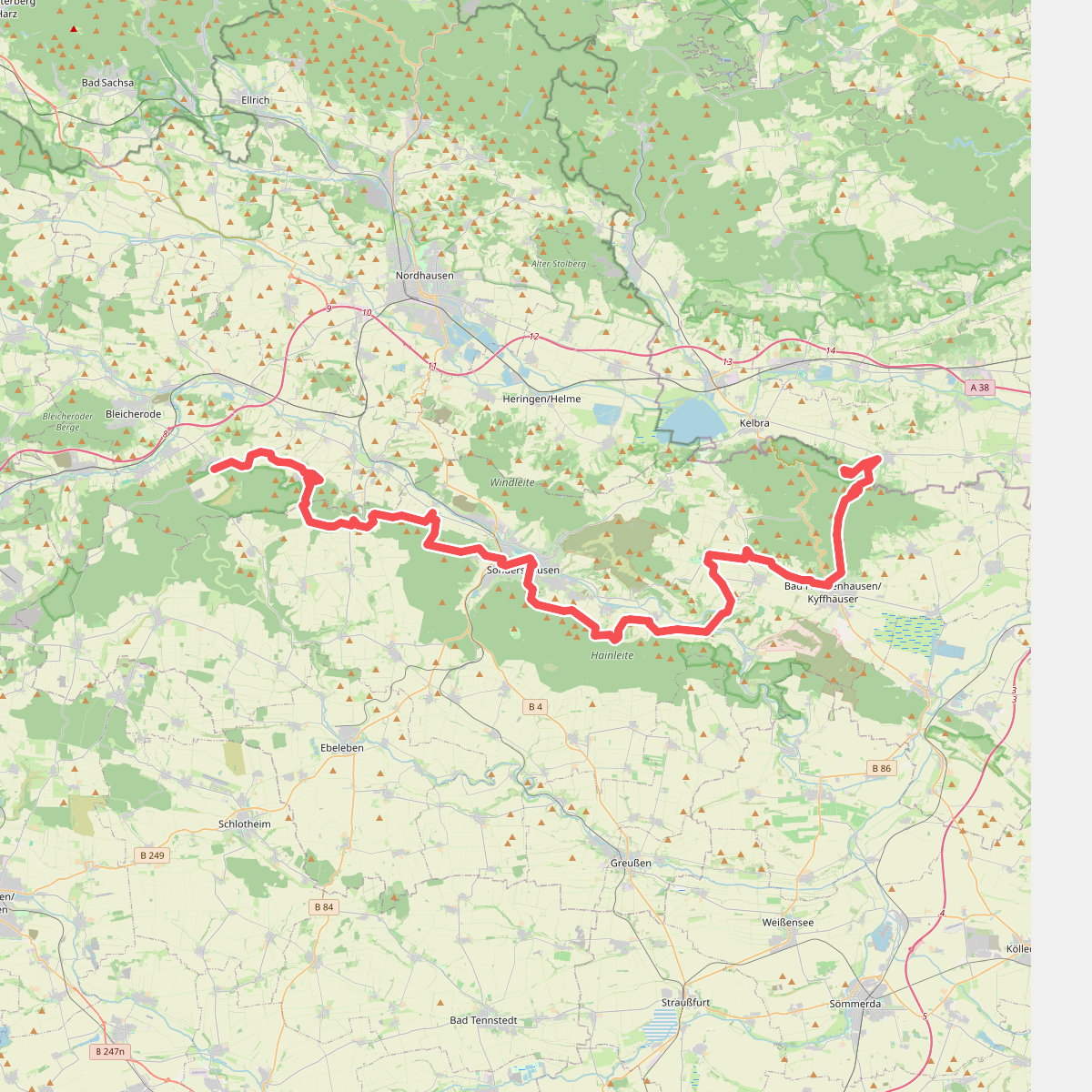 Barbarossaweg (Teilstück Friedrichslohra - Tilleda)