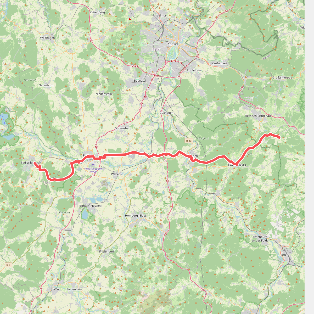 Barbarossaweg (Teilstück Bad Wildungen - Reichenbach)