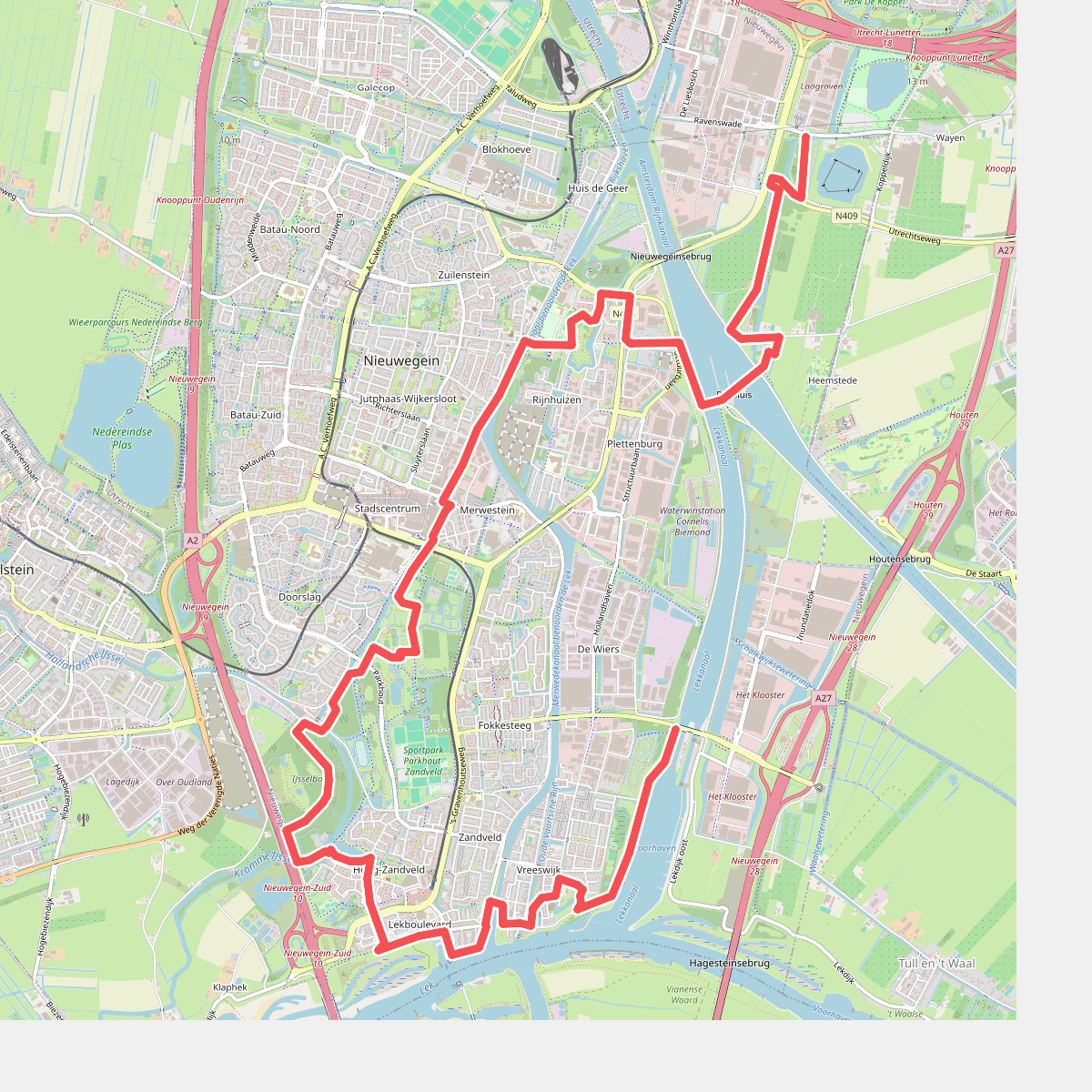 Nieuwegein, Laagraven - Nieuwegein, PR. Beatrixsluis · Waterliniepad etappe 14