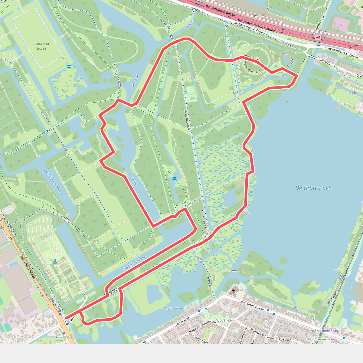Kleine Noorddijk wandeling (geel)