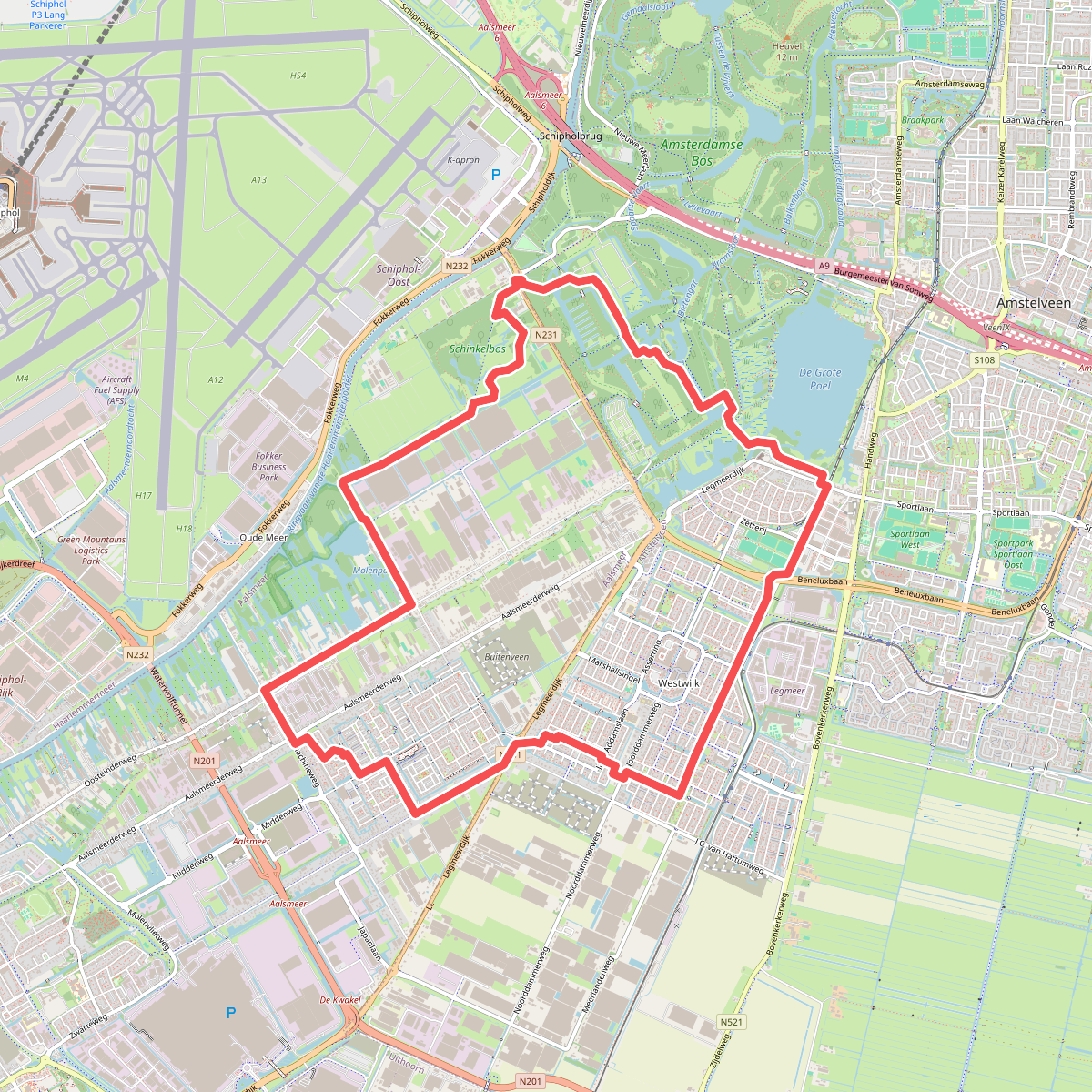Schinkelpolderroute (oranje)