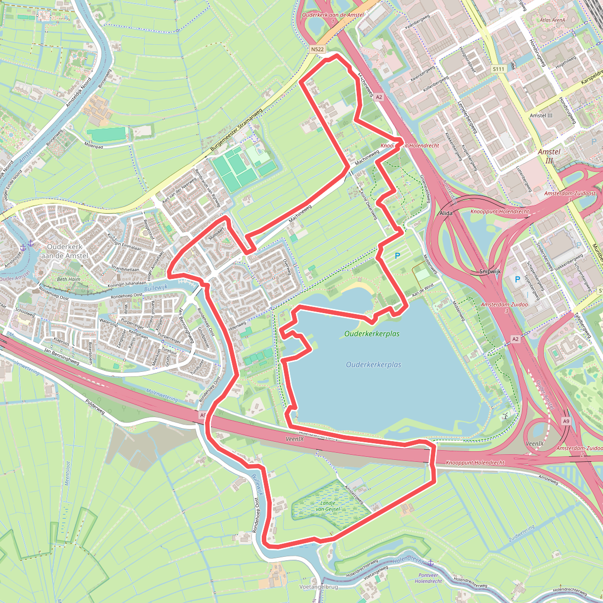 Nieuwe Bullewijkroute (groen)