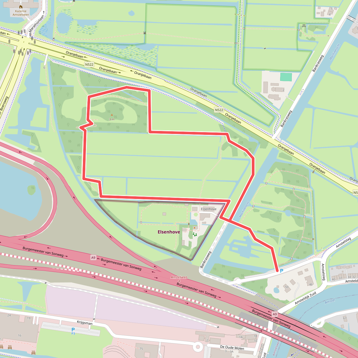 Elsenhoveroute (rood)