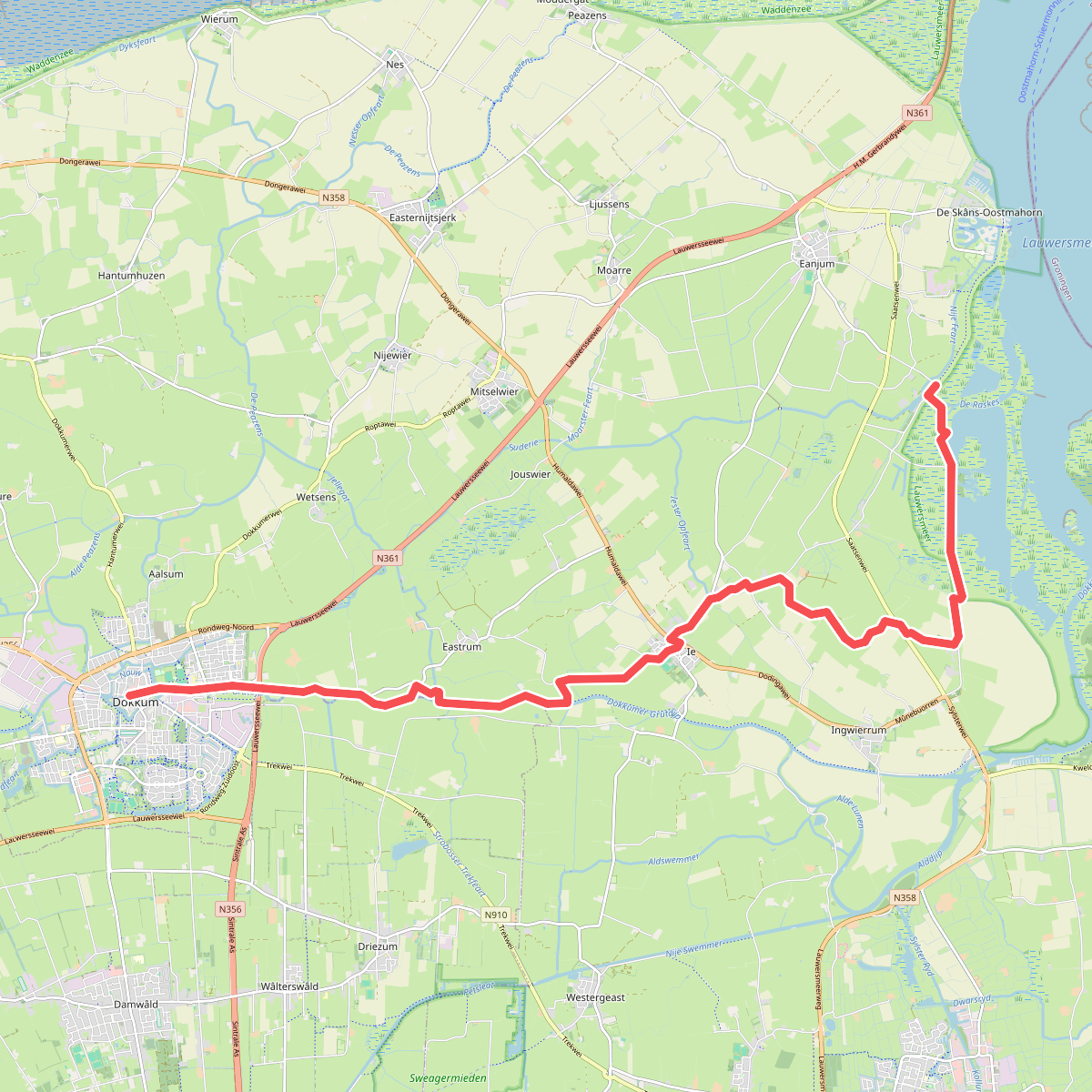 Iezumasyl - Dokkum Diepswal · Friese Woudenpad etappe 2