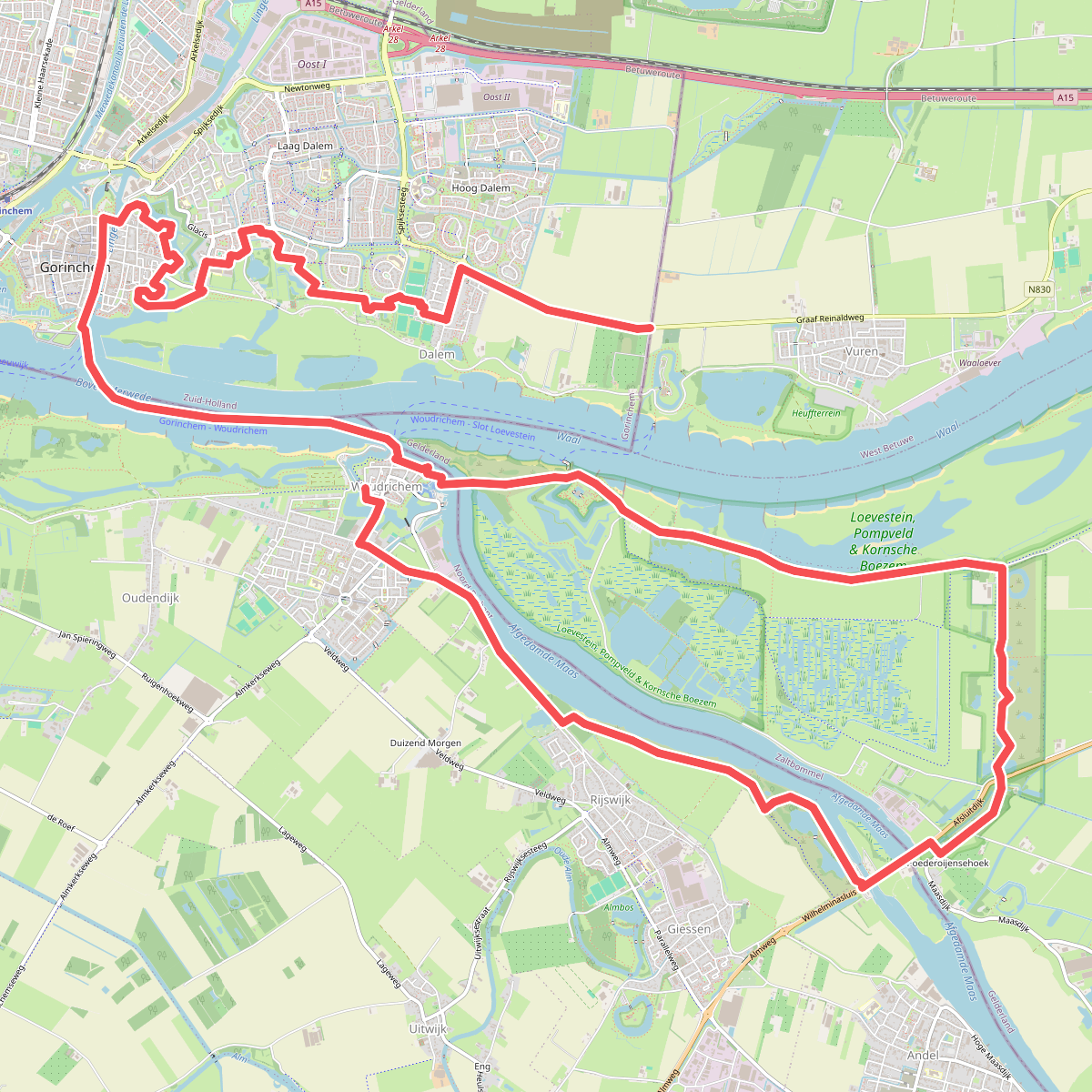 Fort Vuren - Woudrichem · Waterliniepad etappe 18