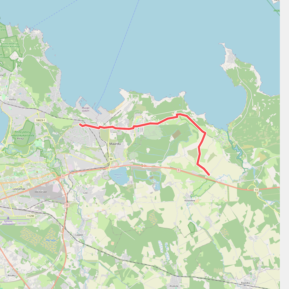E11 section 48: Jõelähtme - Muuga