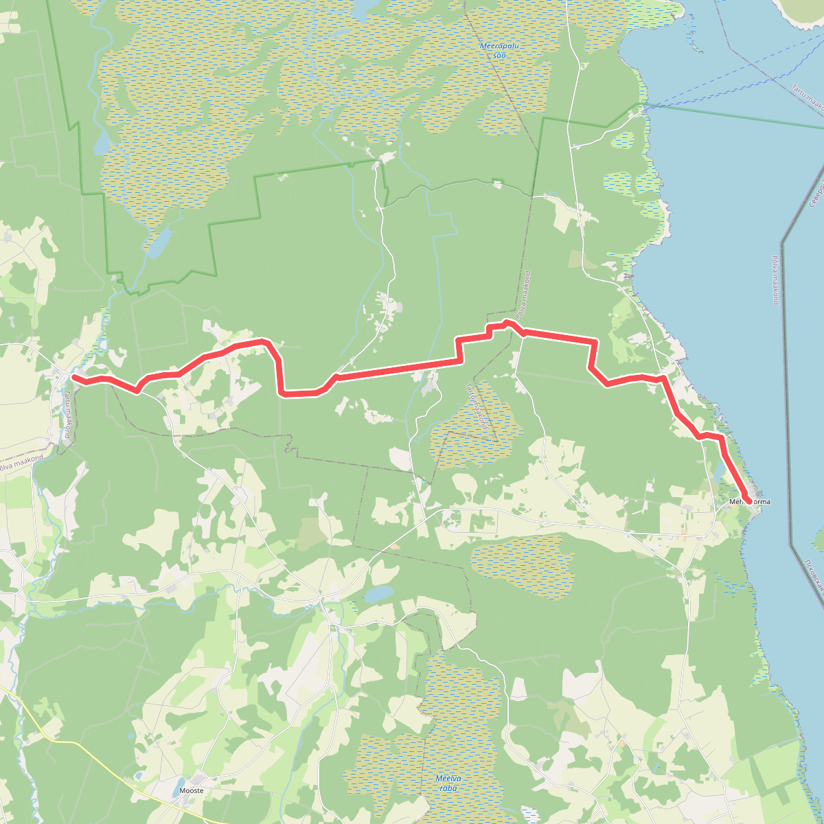 E11 section 23: Mehikorma (Mehikoorma) – Lēniste (Lääniste)