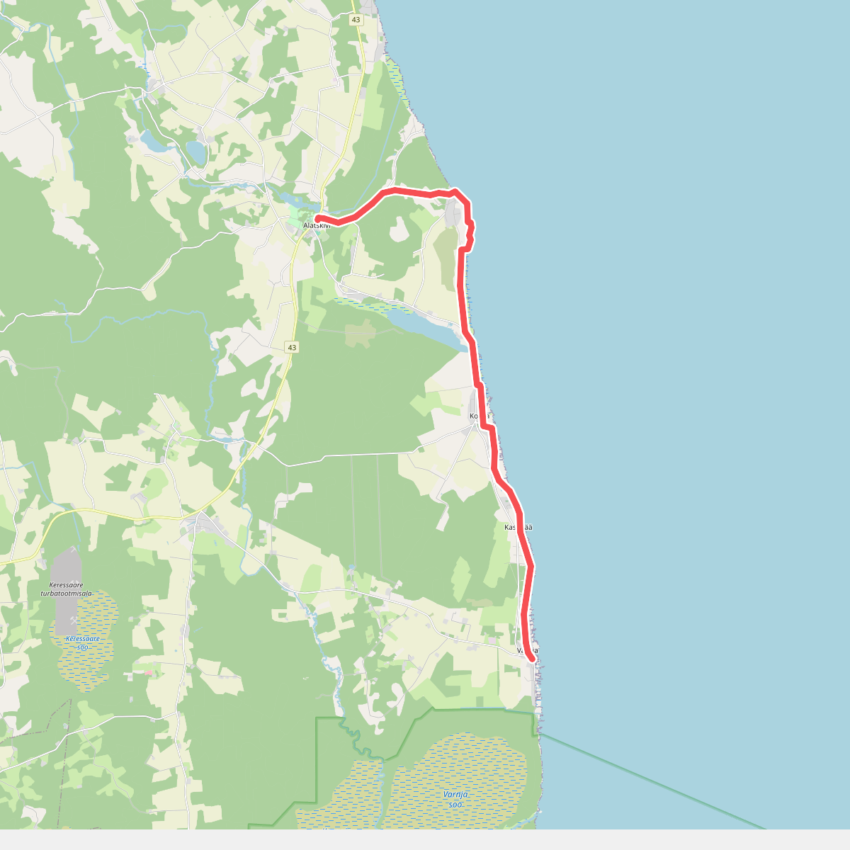 E11 section 26: Varnja‒Alatskivi