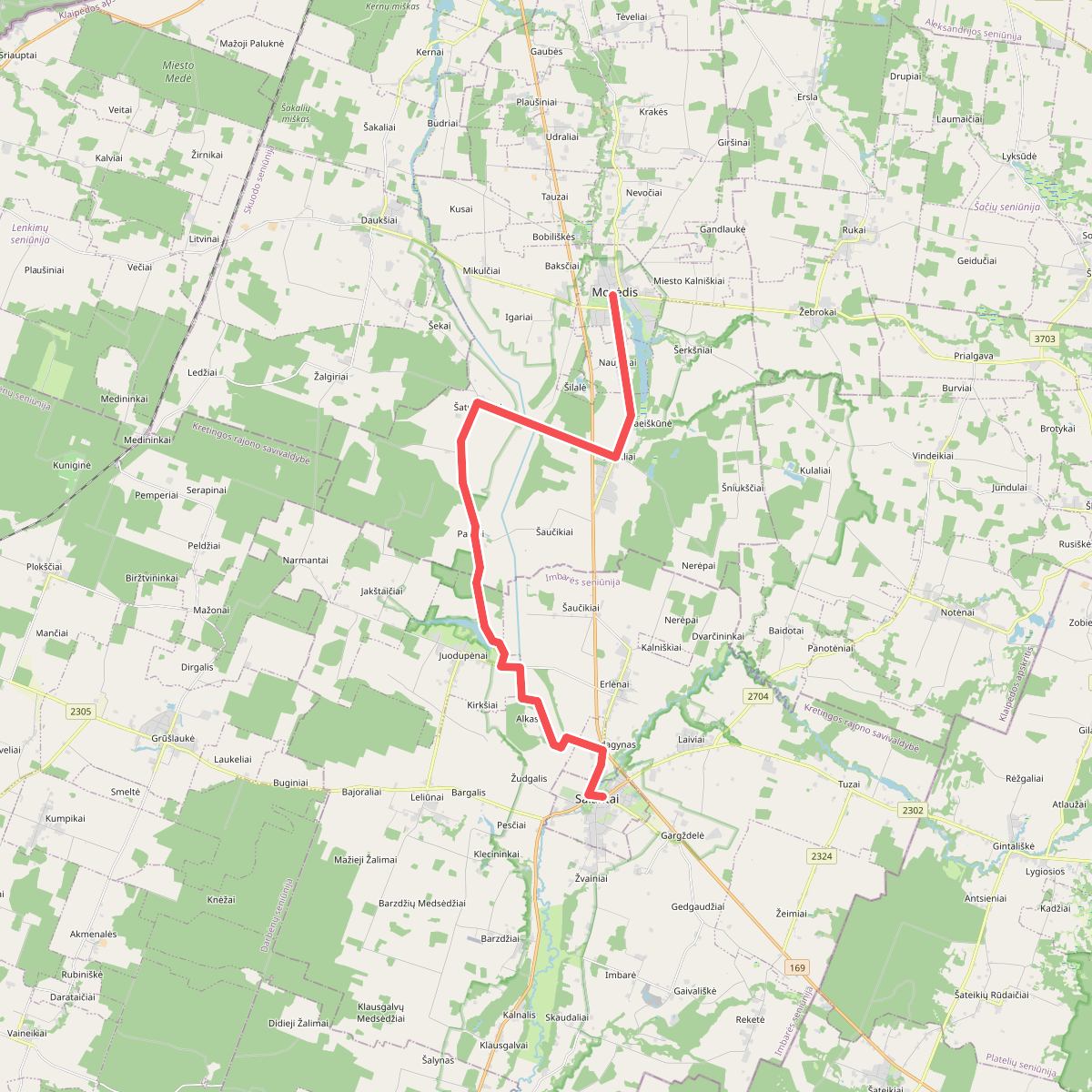 E11 section 85: Salantai – Mosėdis