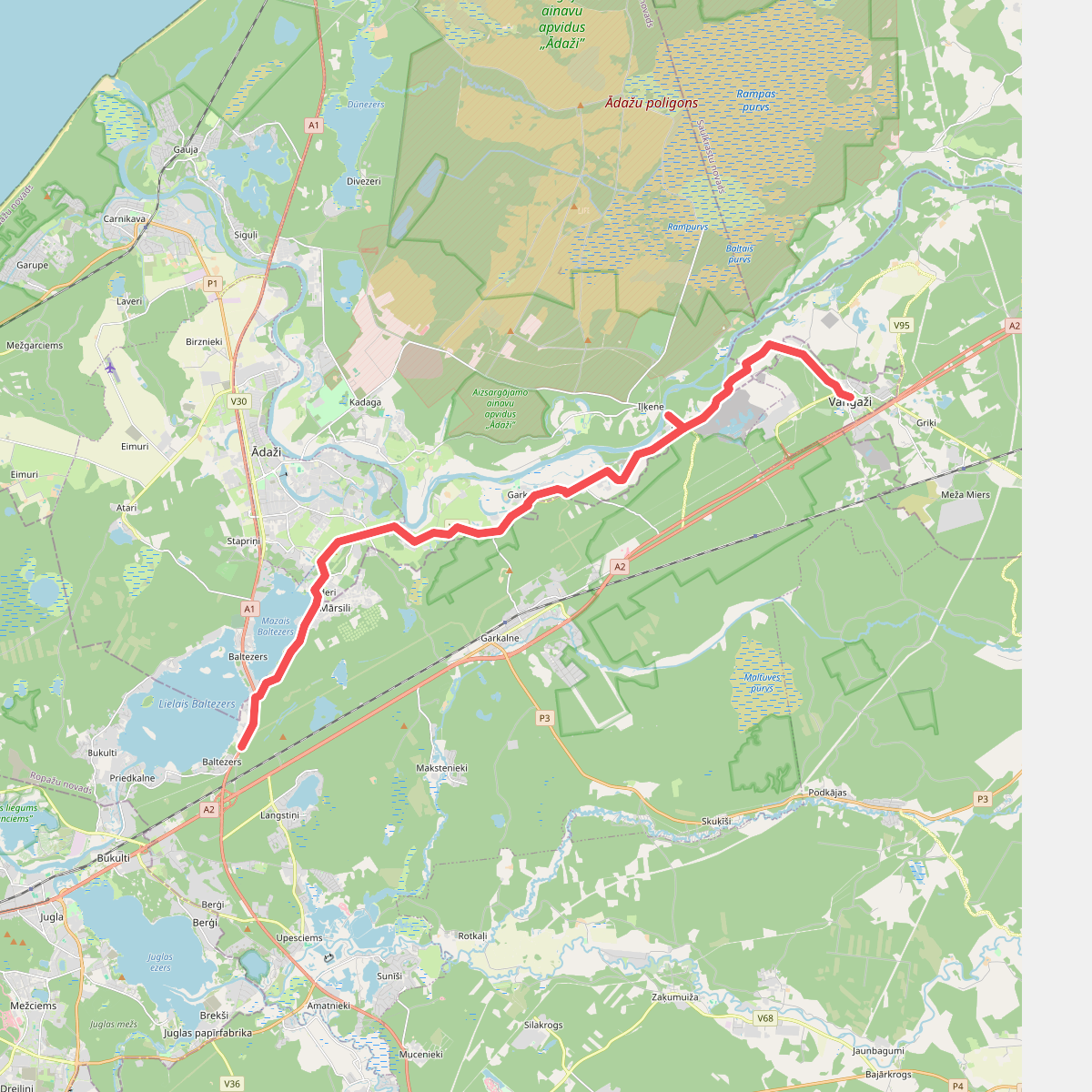 E11 section 02: Baltezers – Vangaži