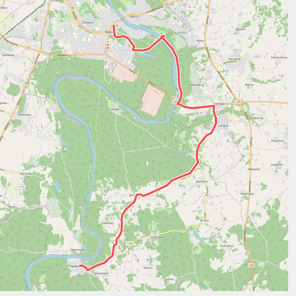 E11 section 57: Nemunaitis – Alytus