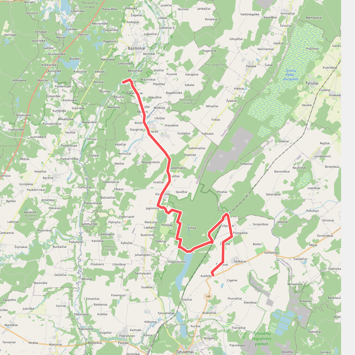 E11 section 72: Aukštiškiai – Dengtiltis