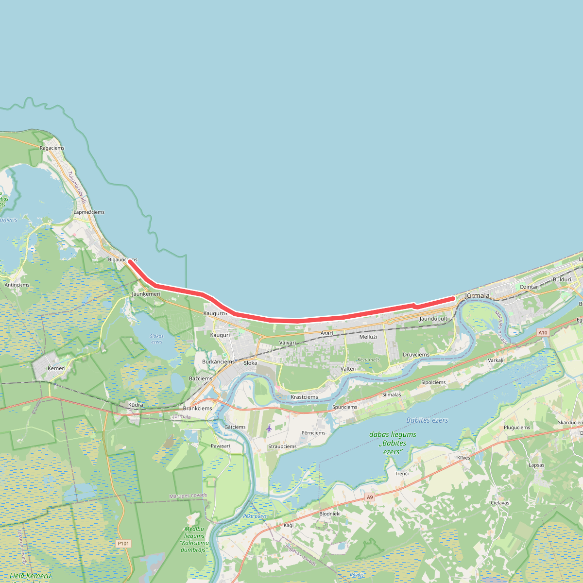 E11 section 100: Bigauņciems - Dubulti