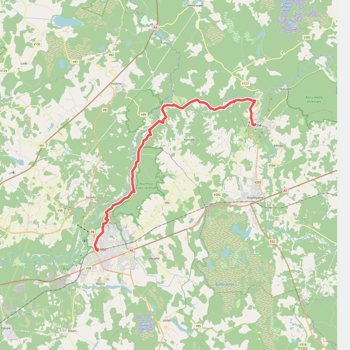 E11 section 05: Sigulda - Līgatne