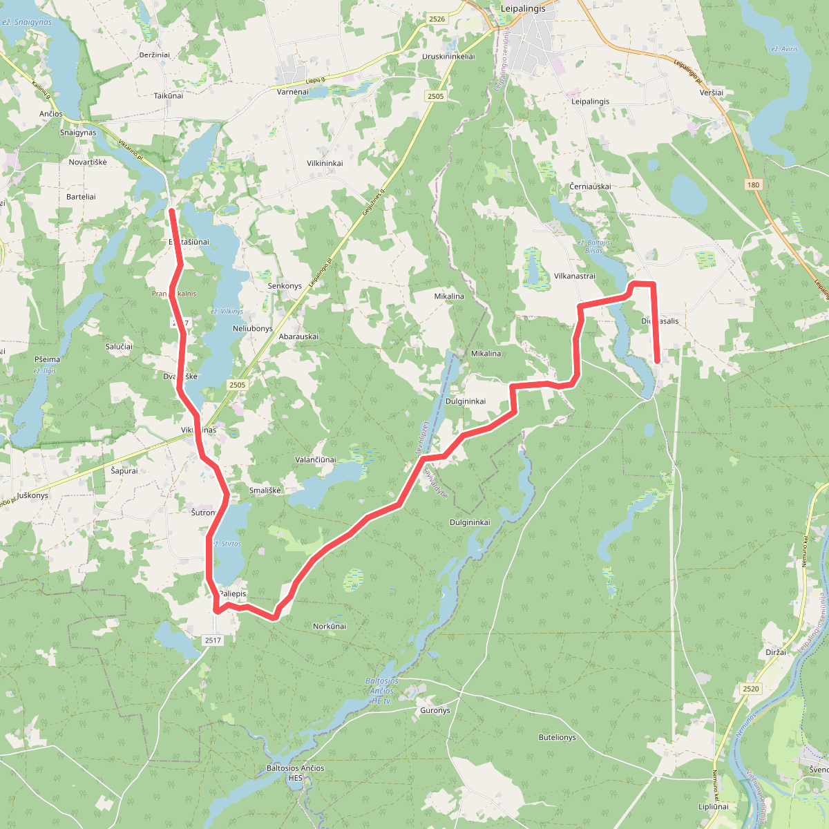 E11 section 53: Trikojis – Didžiasalis