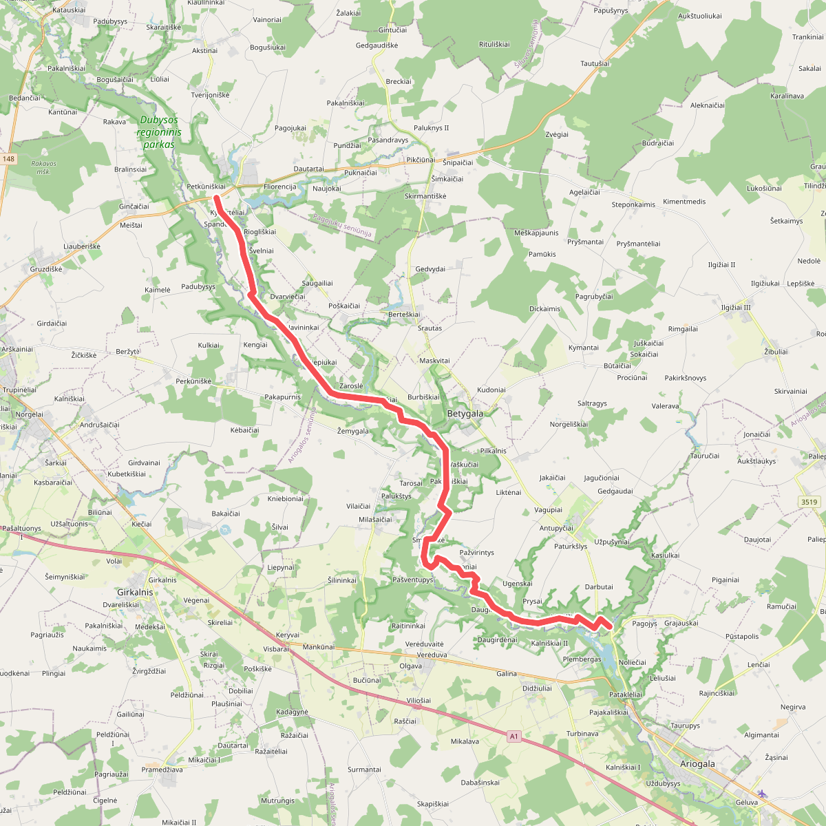 E11 section 69: Kirkšnovė – Kaulakiai