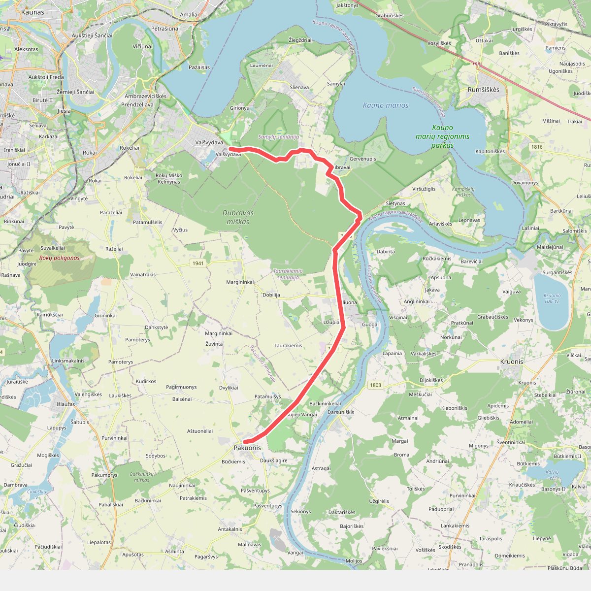 E11 section 62: Pakuonis – Vaišvydava
