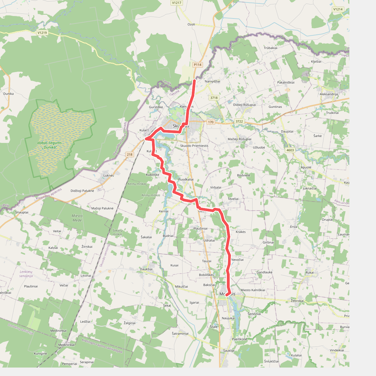 E11 section 86: Mosėdis – Skuodas