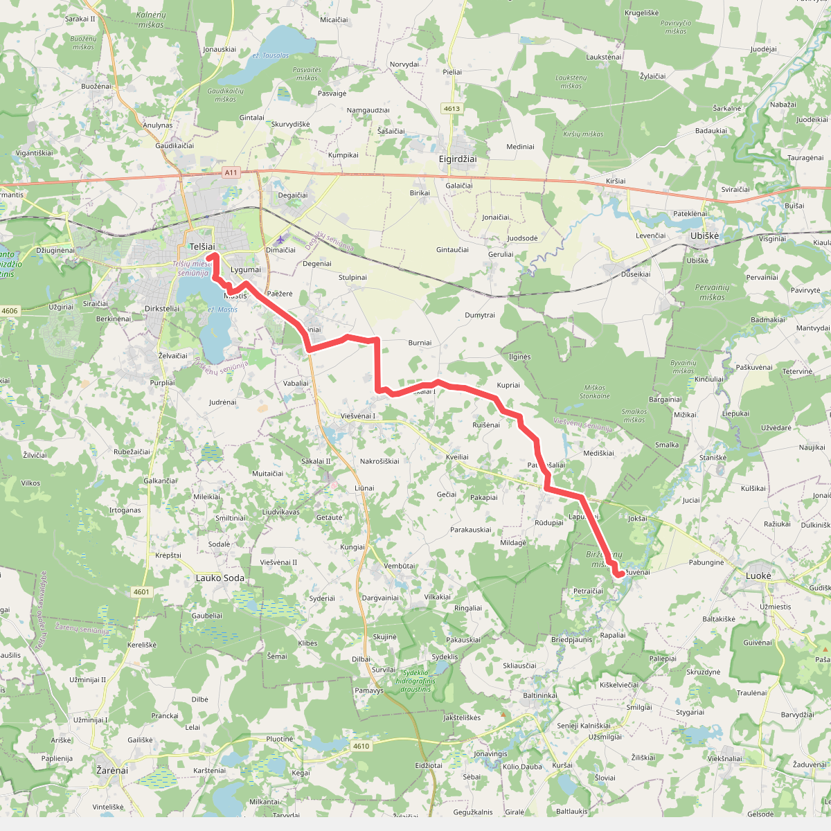 E11 section 78: Biržuvėnai – Telšiai