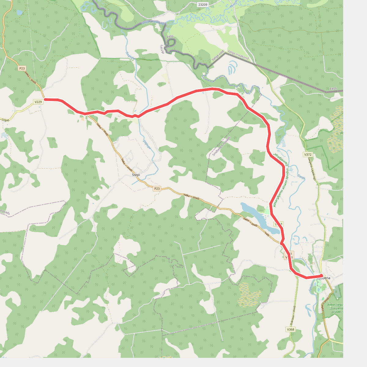 E11 section 12: Zaķi - Gaujiena