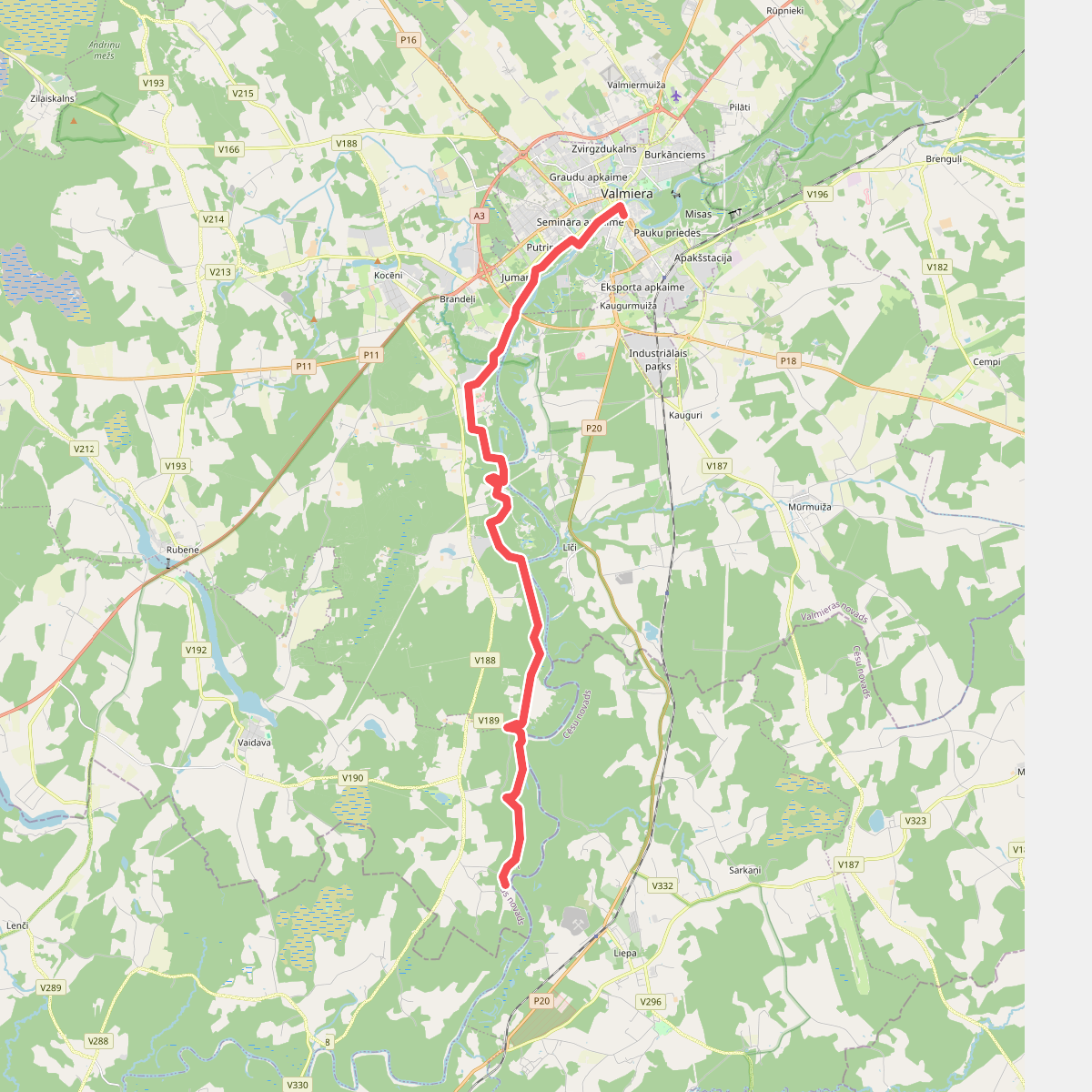 E11 section 08: Caunītes - Valmiera