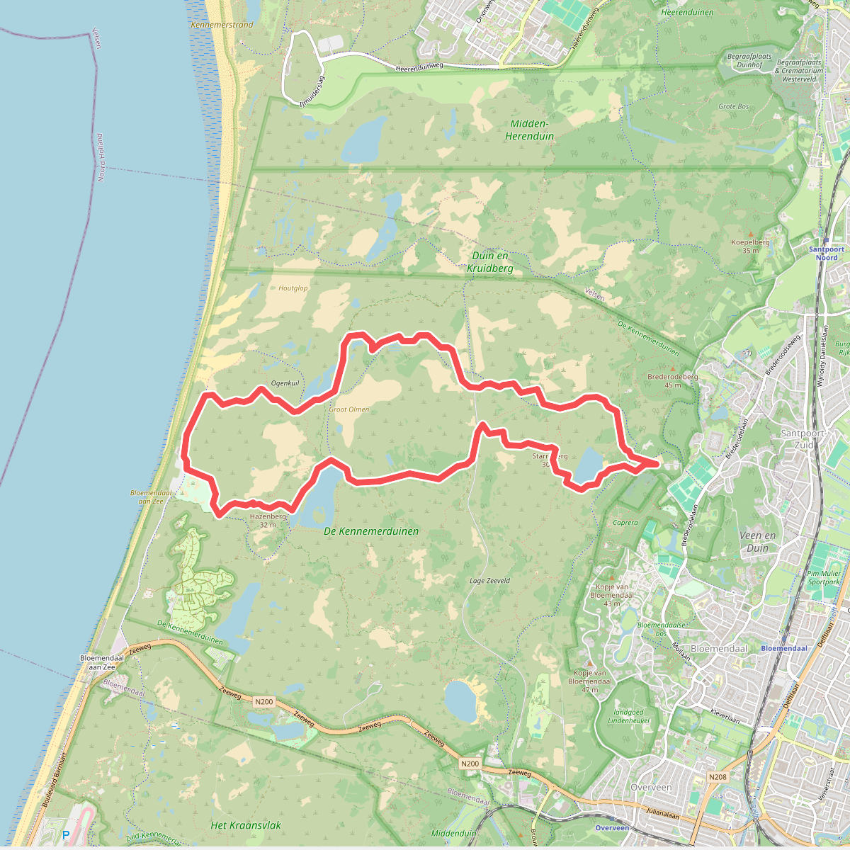 Koppen en Kuilenroute (rood)