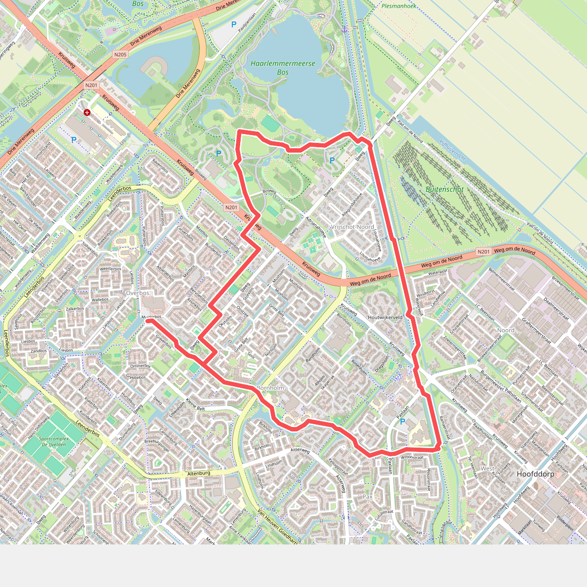 Bornholmroute (zwart)
