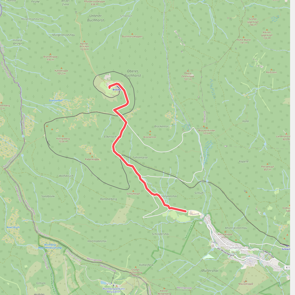 Brocken über Eckerloch
