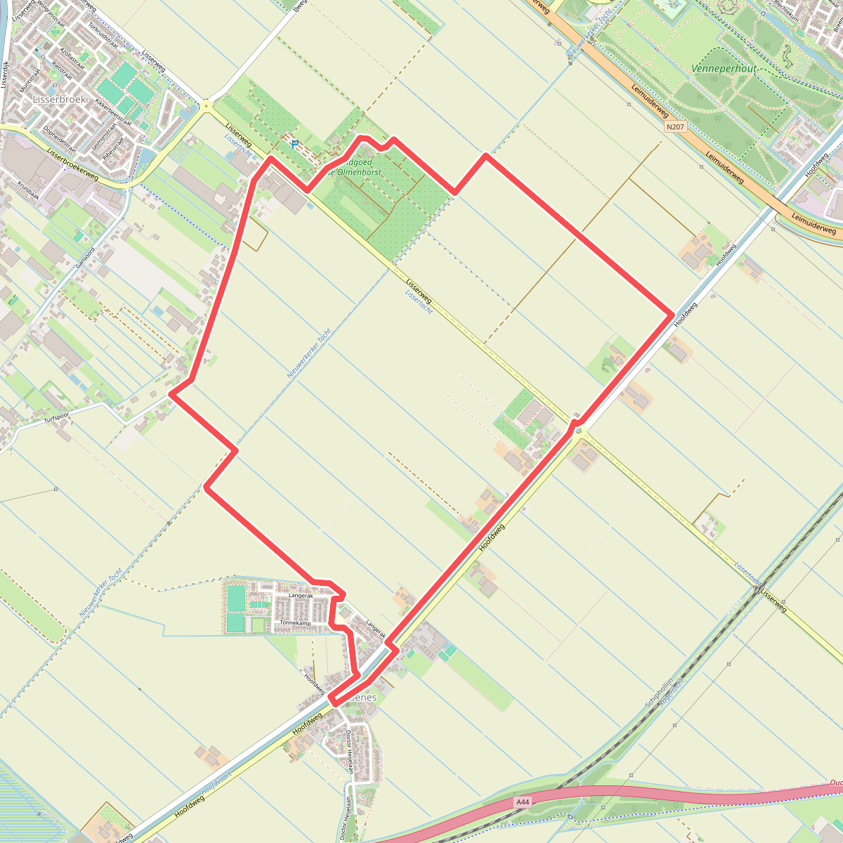 Hoofdvaartroute (blauw)