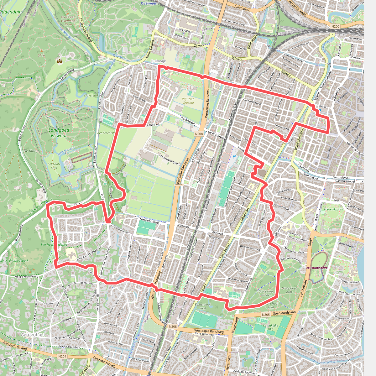 Duinvlietroute (oranje)