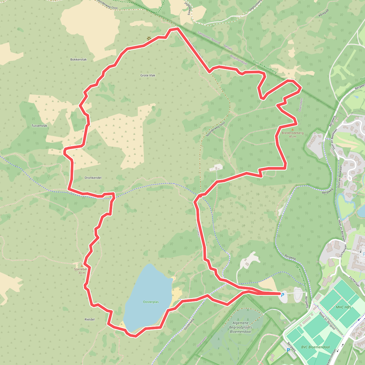 Rondje Brederodeberg (groen)
