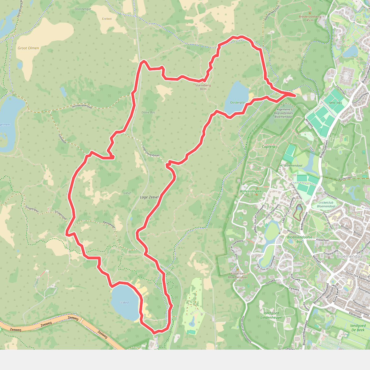 Duinruggenroute (geel)