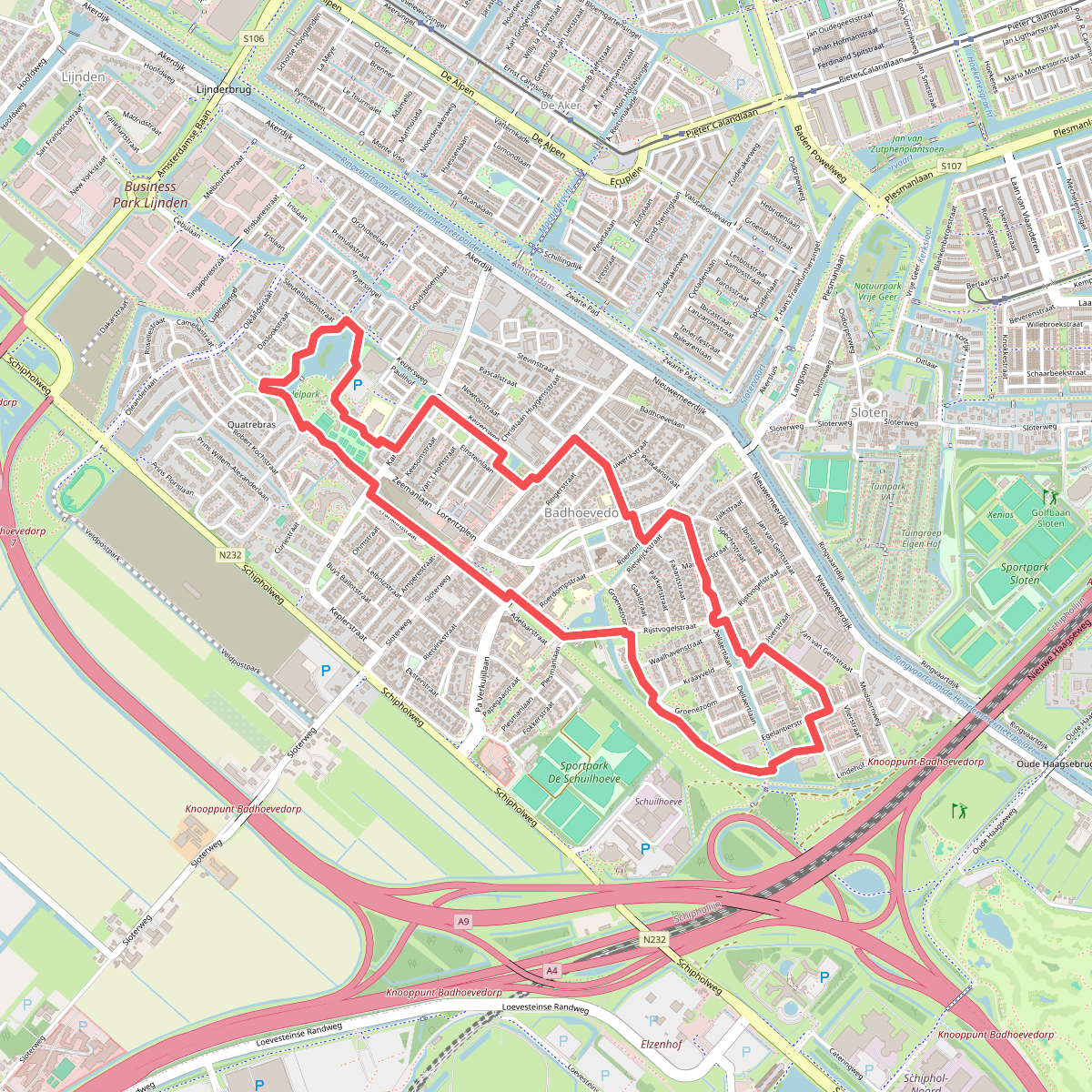 Rondje Oude A9 (geel)