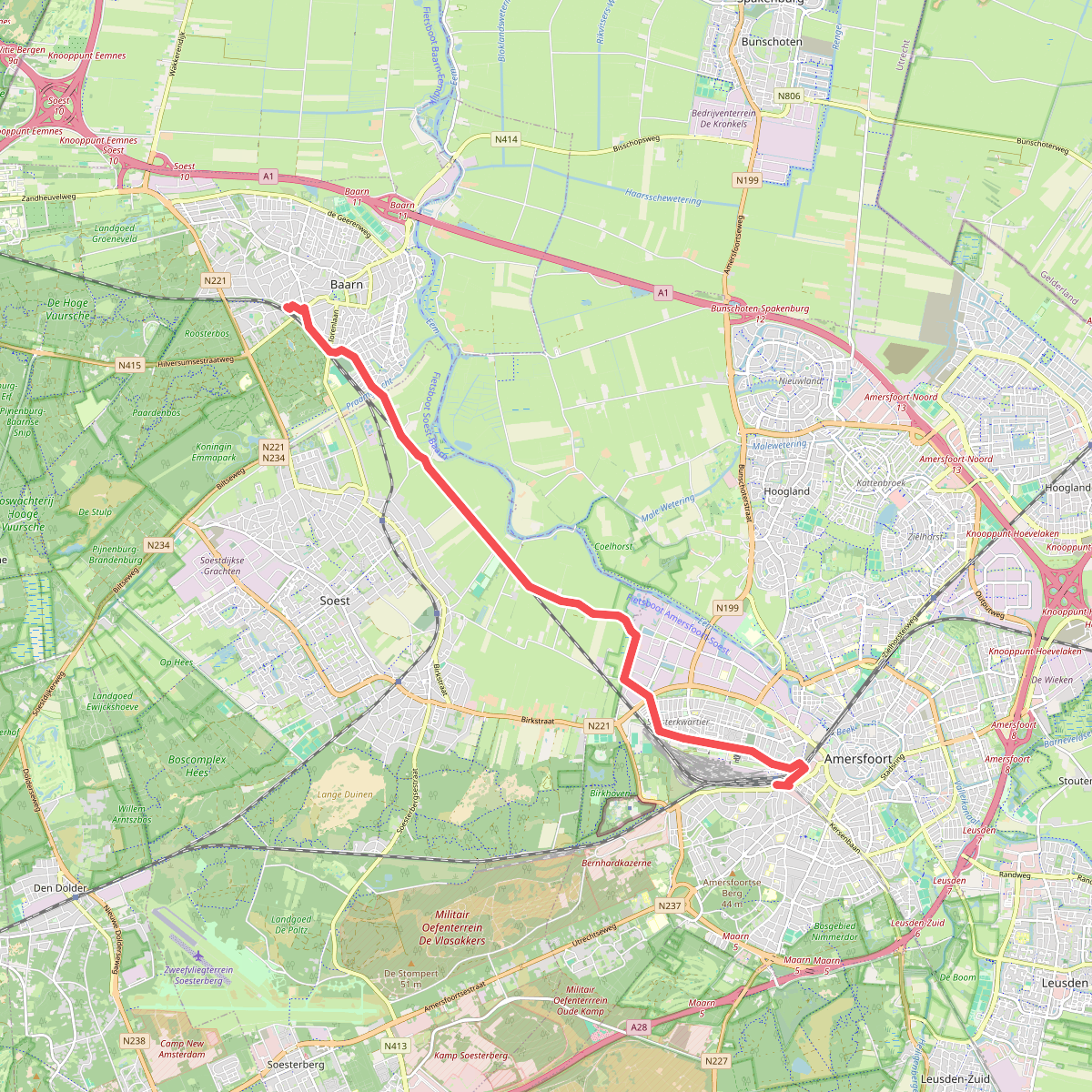 Station Baarn - Station Amersfoort · Westerborkpad etappe 8