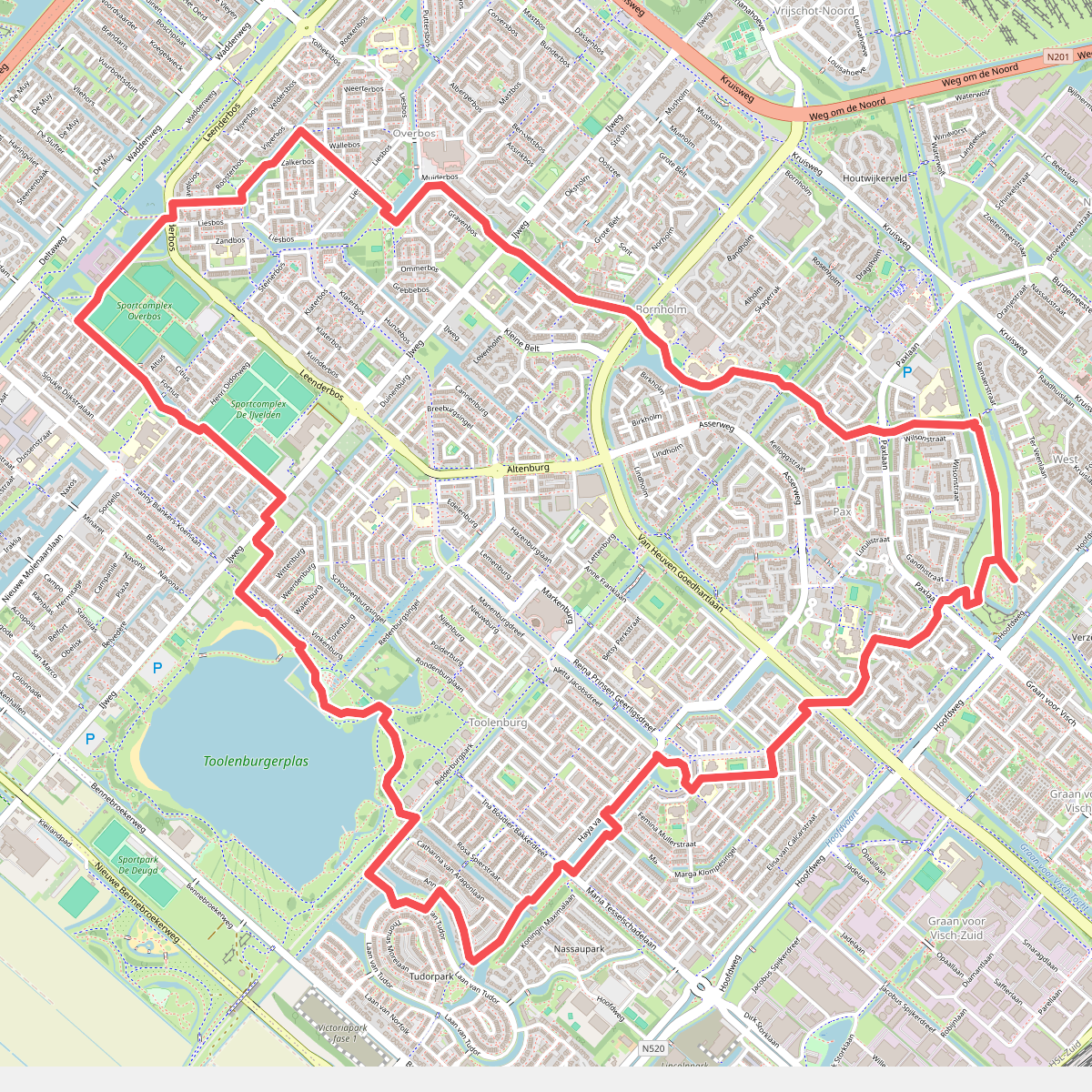 Groene Wijkenroute (oranje)
