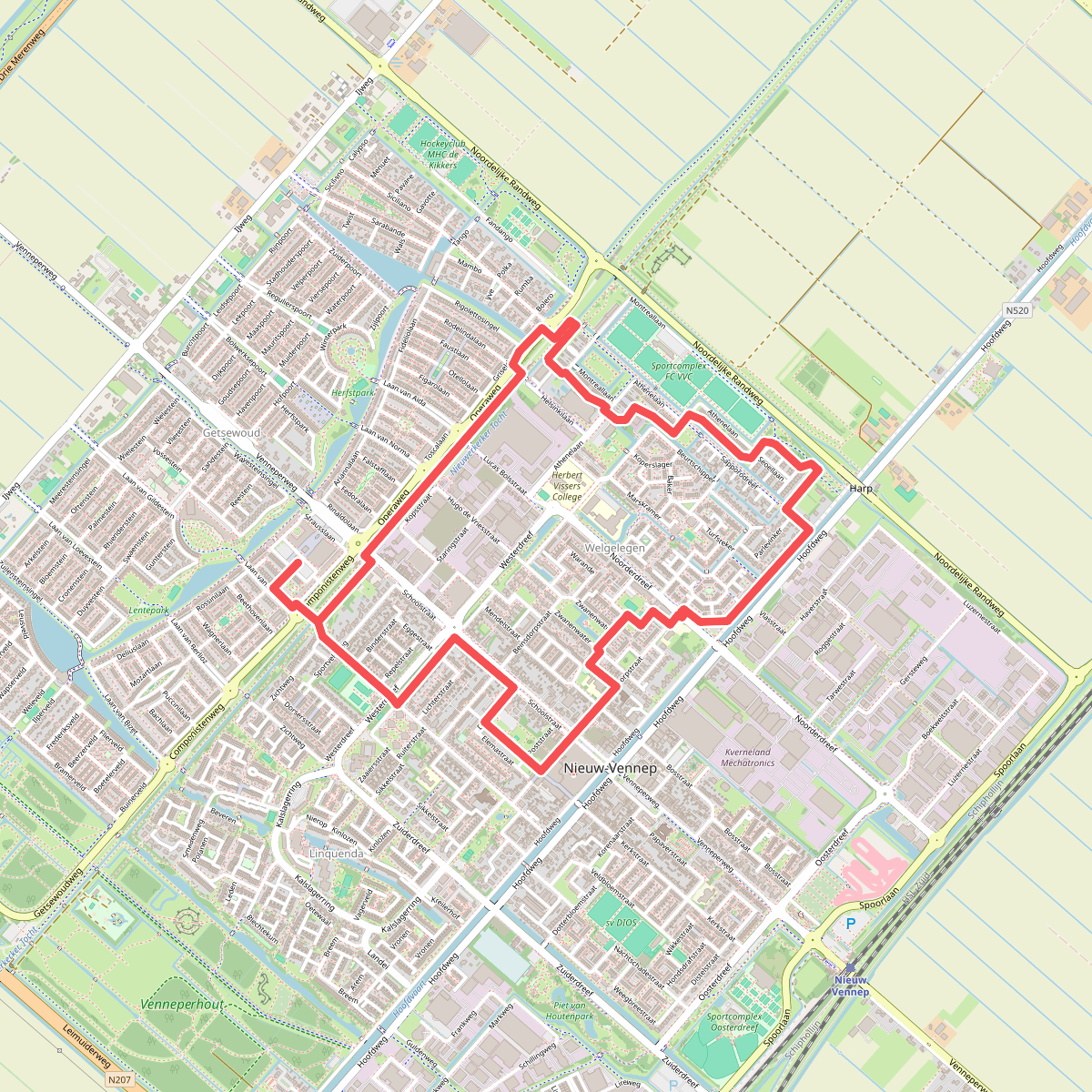 Rondje Welgelegen (geel)