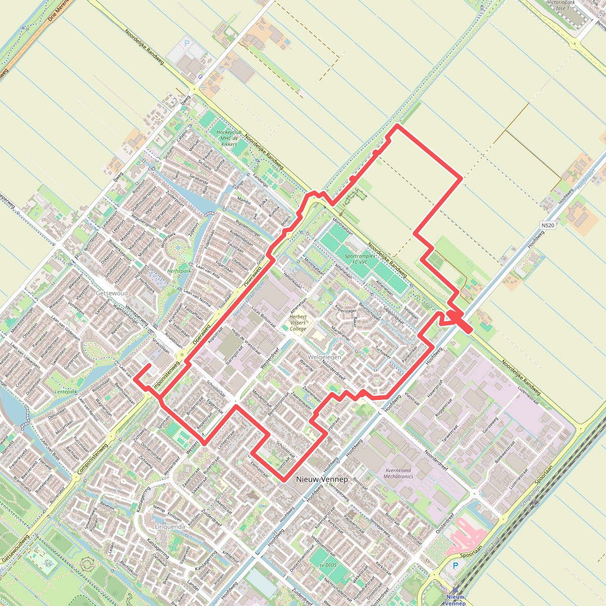 Calatravaroute (zwart)