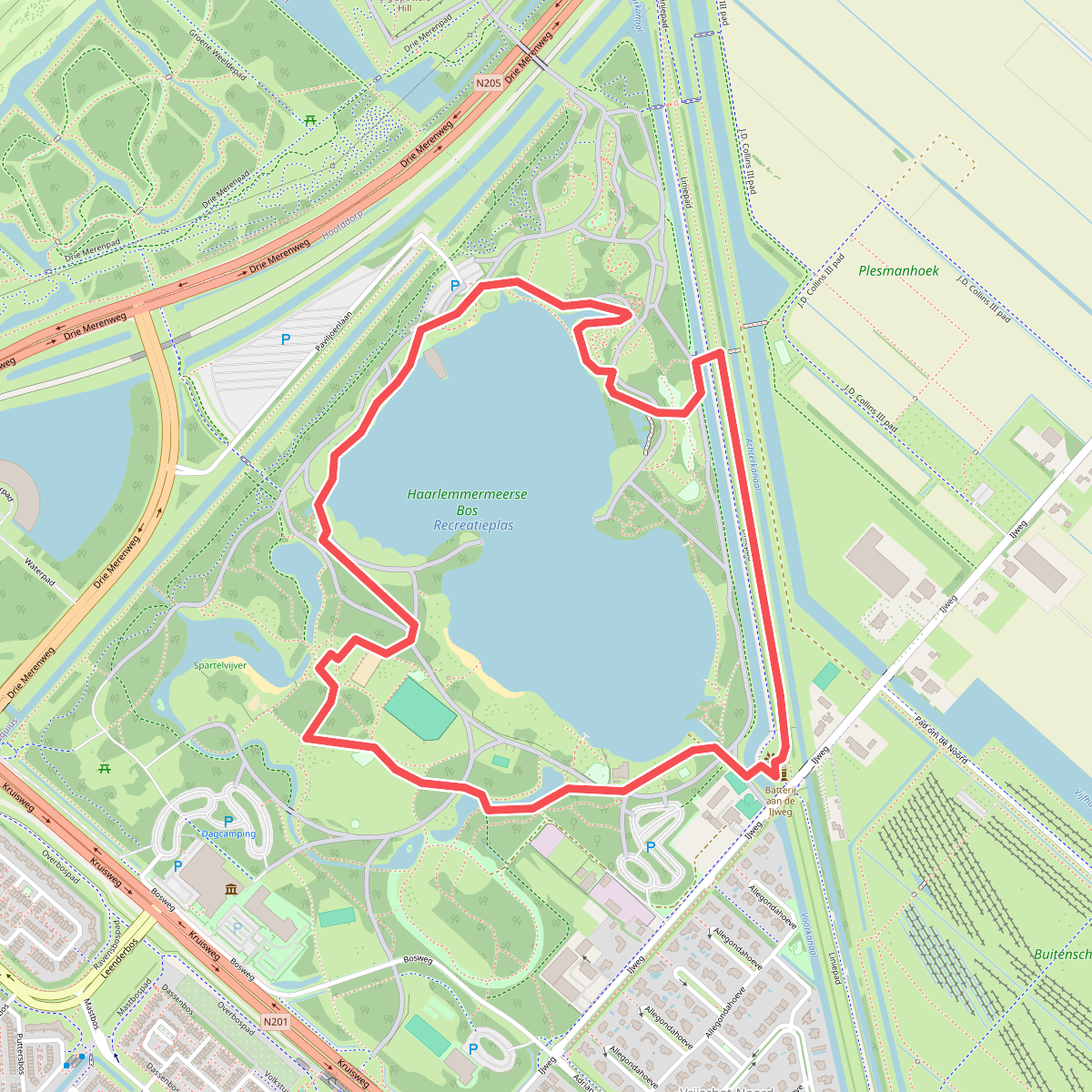 Plasroute (rood)