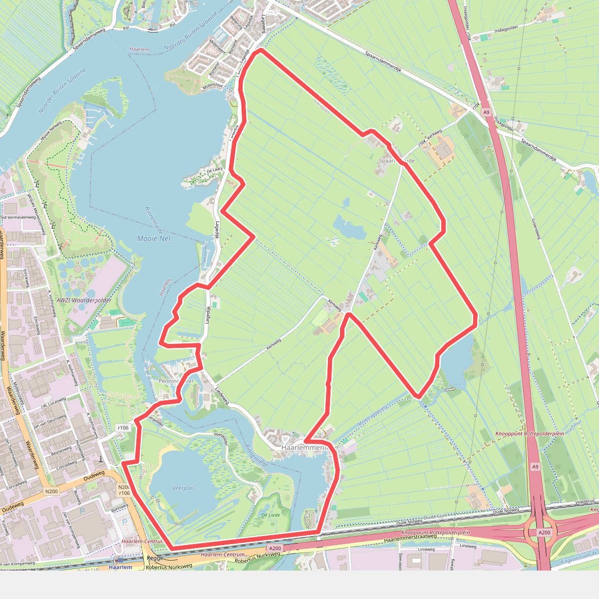 Haarlemmerliedetocht (blauw)
