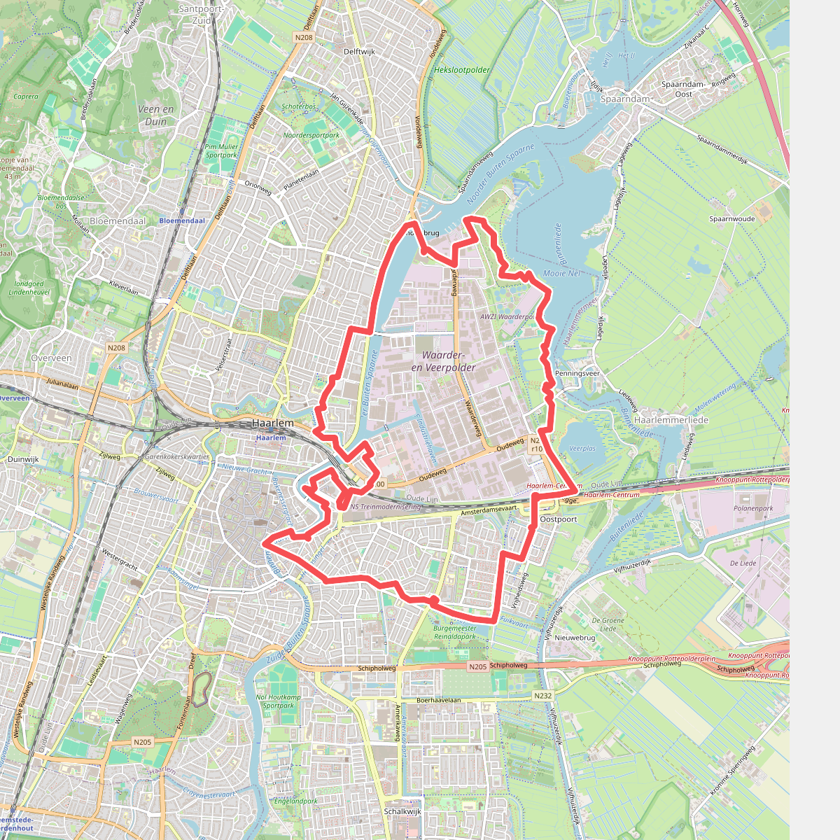 Spaarneroute (oranje)
