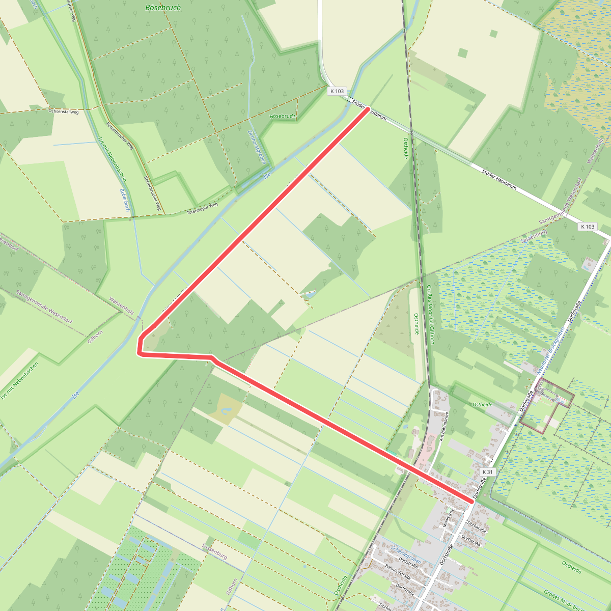 Iseweg Wanderweg