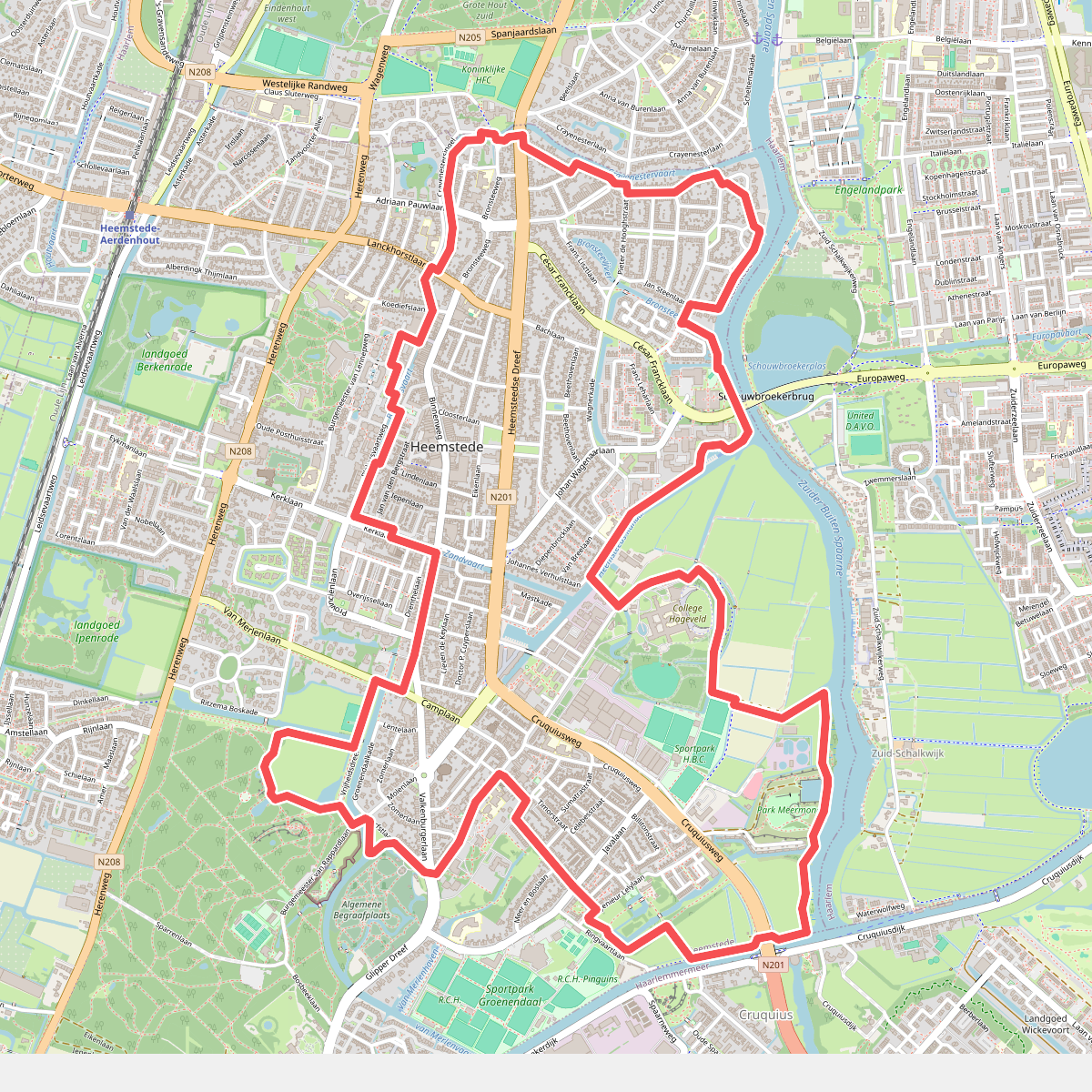 Blekersroute (oranje)