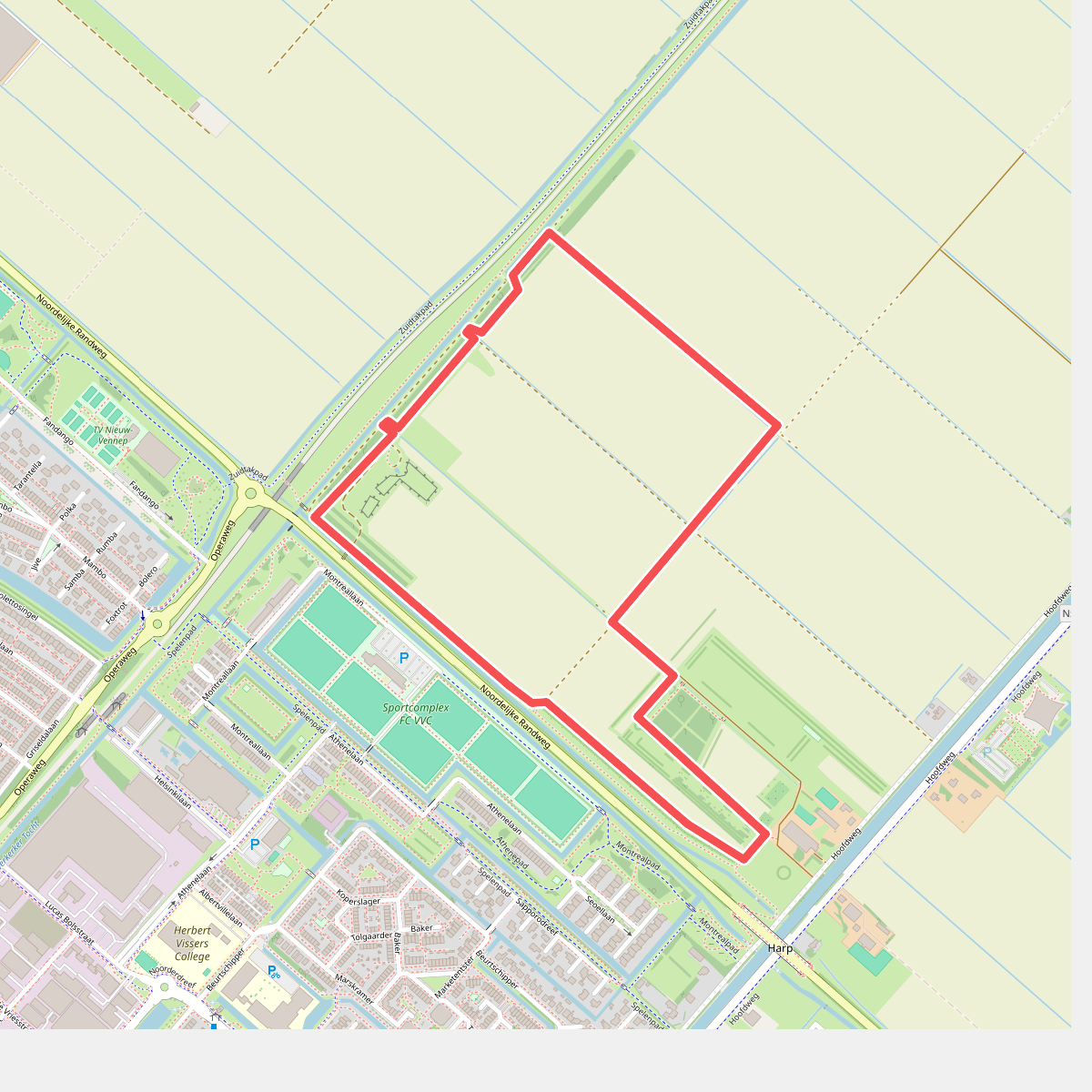 Kleine Venneproute (oranje)