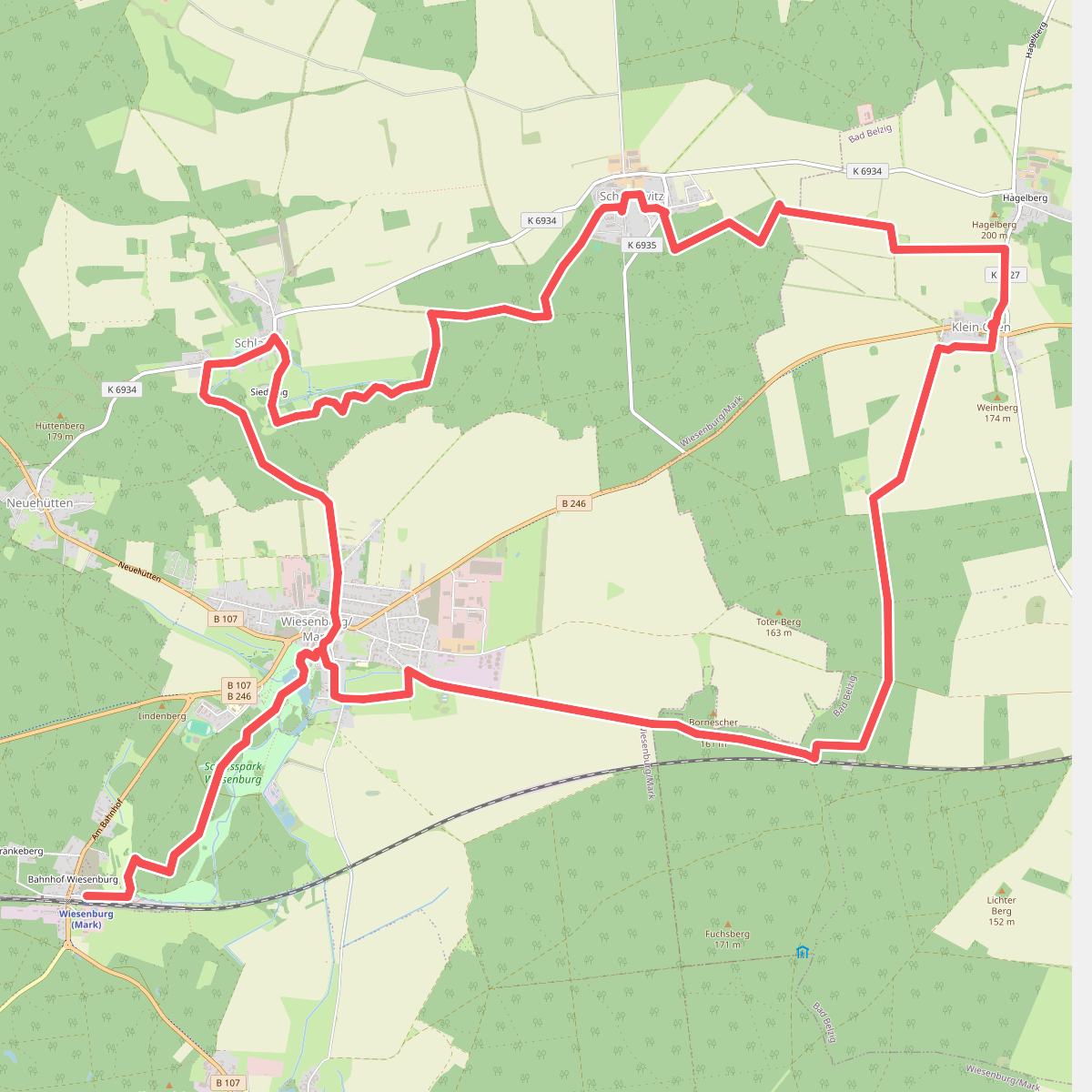 Kunstwanderweg Rundwanderweg Westroute