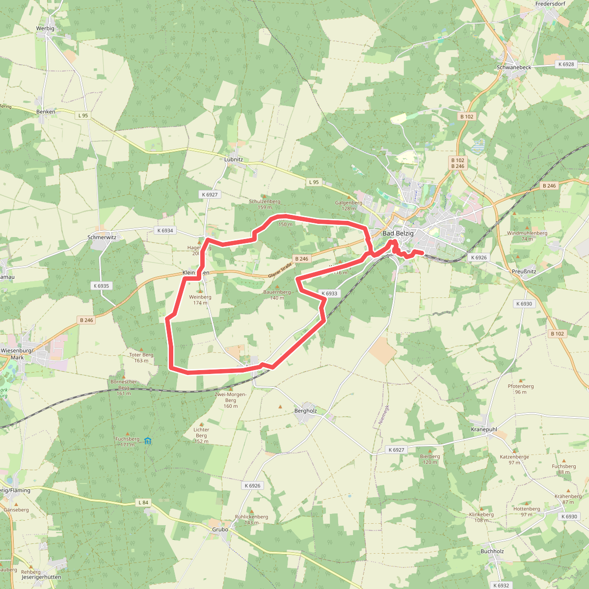 Kunstwanderweg Rundwanderweg Ostroute