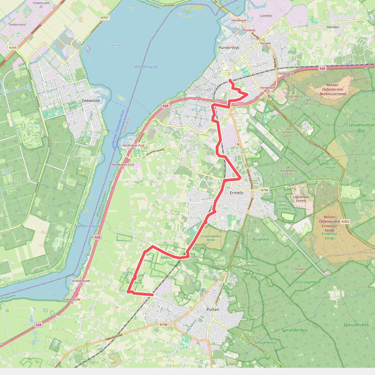 Station Putten - Station Harderwijk · Westerborkpad etappe 12
