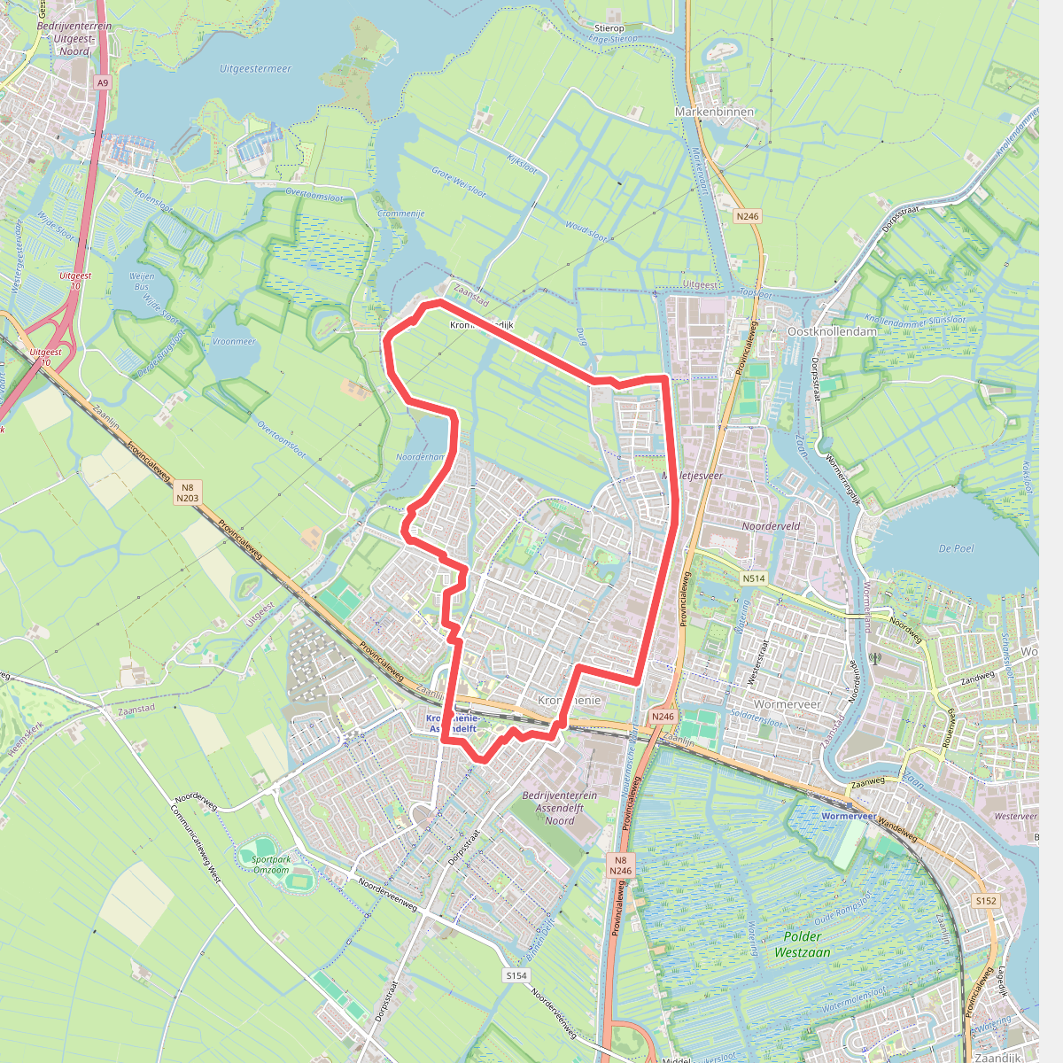 Crommenijeroute (groen)