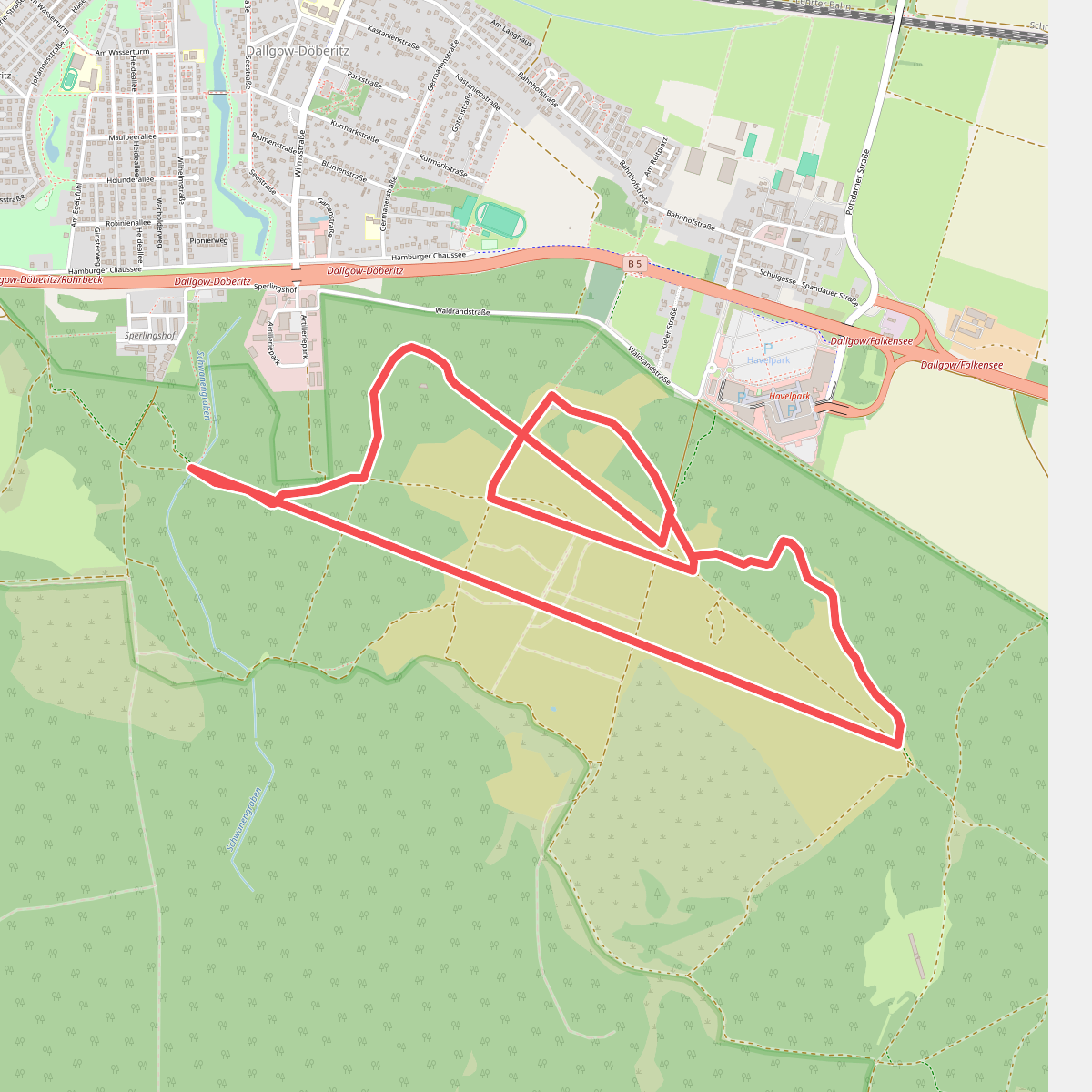 Alternativwege Sperlingshof - Havelpark