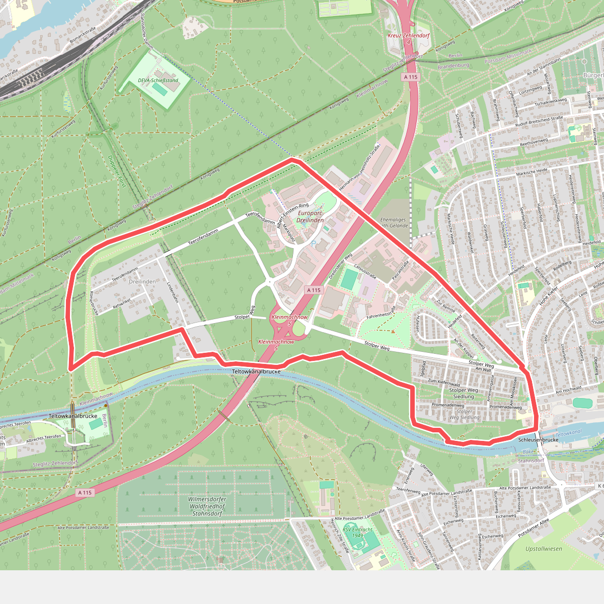 Waldweg Dreilinden