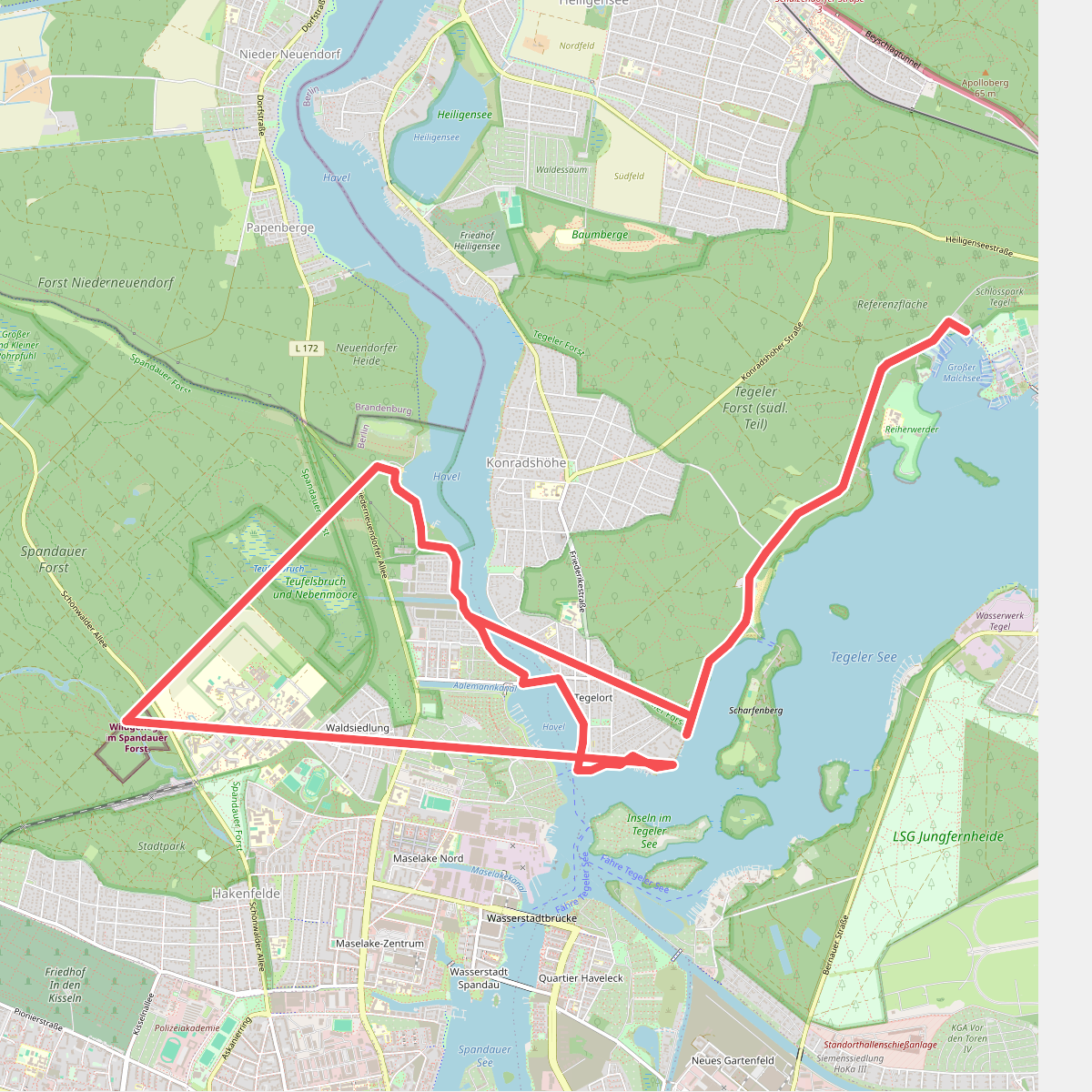 Grüner Balken Johannesstift - S-Bhf. Hermsdorf